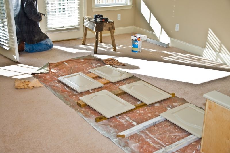 Cabinet Refinishing in Progress