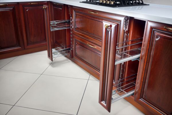 Cherry Cabinet Refacing in Boerne
